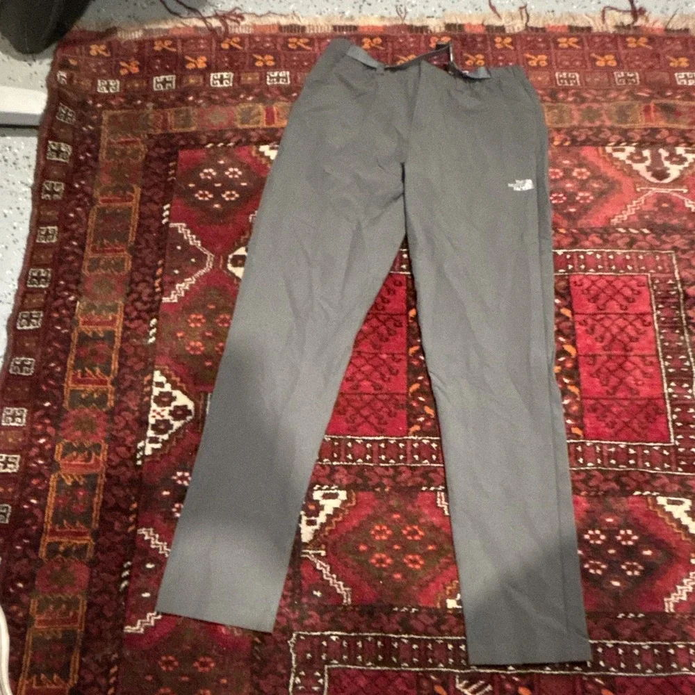 The North Face Gray Nylon Belted Hiking Pants Size L